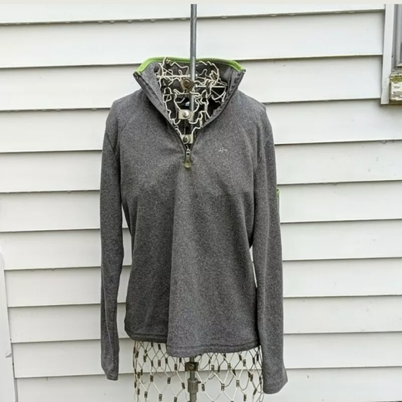 Athletech gray fleece half-zip pullover - Picture 1 of 4
